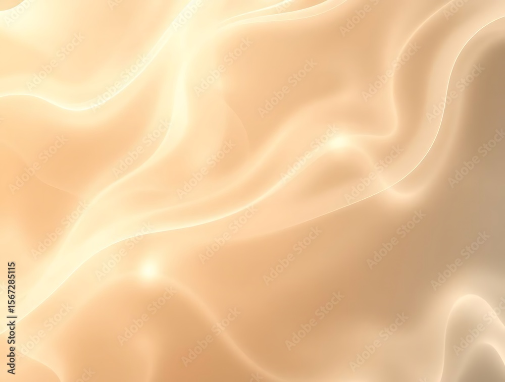 Fototapeta premium Subtle Golden Hues Ethereal Background with Light Waves and Smooth Texture