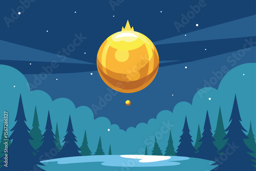 christmas night scene