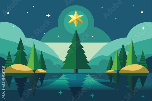 winter landscape with forest