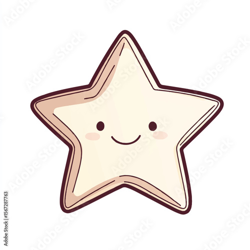a cute of a five pointed star