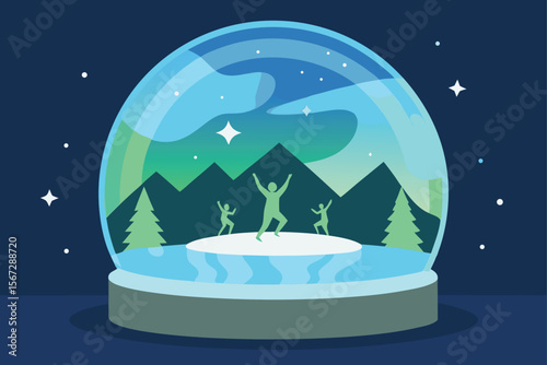 christmas night landscape