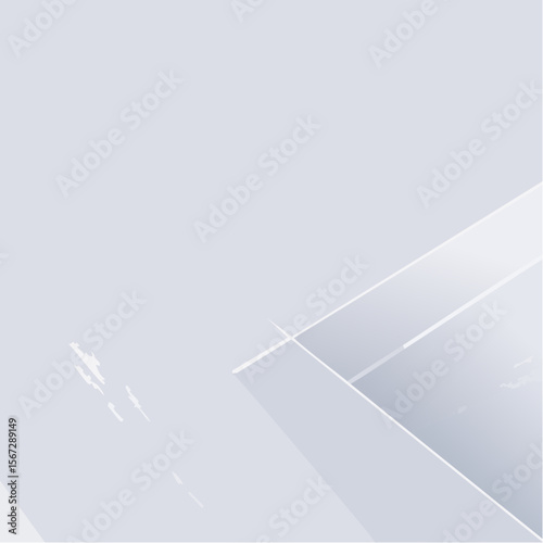 Abstract grayscale geometric design featuring overlapping translucent planes and subtle shadows.