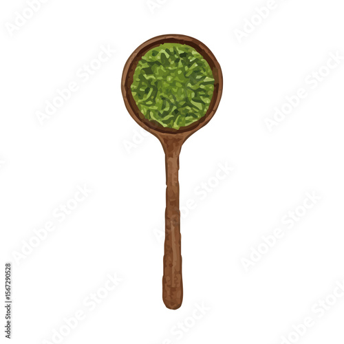 Vector watercolor Matcha / 水彩テイストの抹茶イラスト