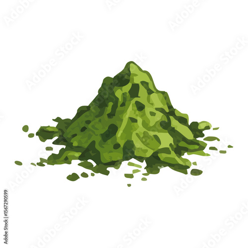 Vector watercolor Matcha / 水彩テイストの抹茶イラスト