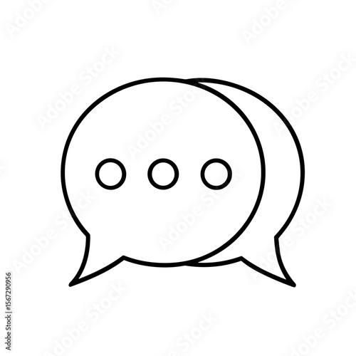 Two overlapping speech bubbles signifying conversation or communication.