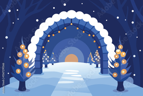 arch in the snow