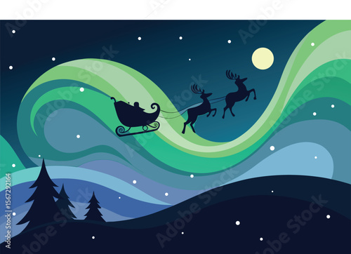 santa claus on a sleigh