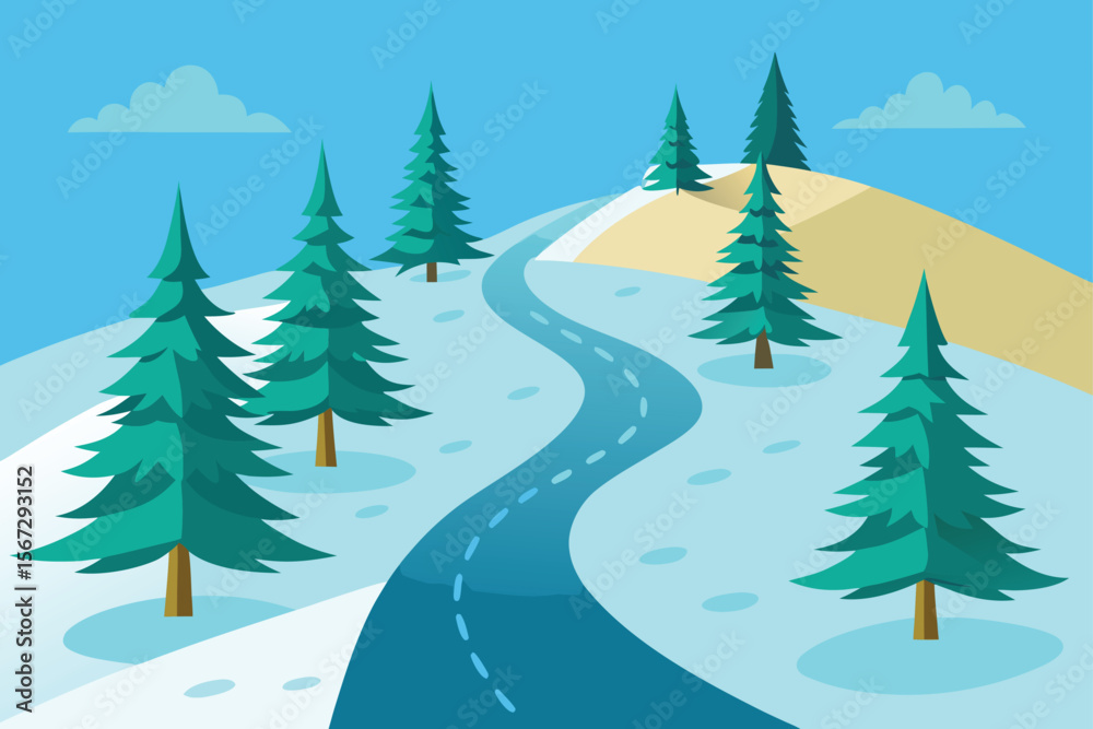 Obraz premium winter landscape with trees