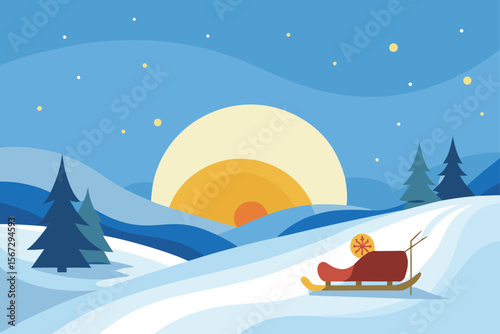 santa claus on a sledge