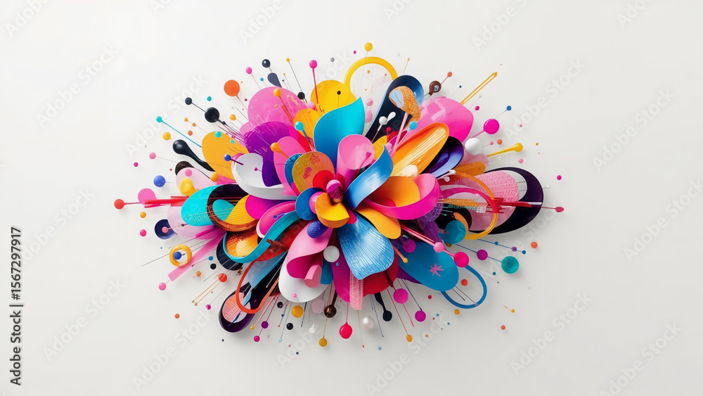 Fototapeta premium abstract background with colorful splashes