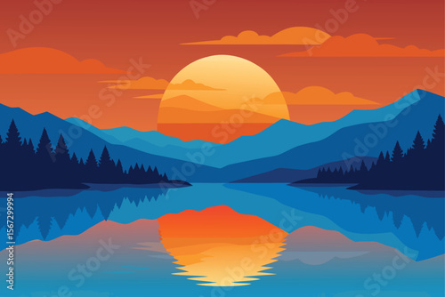 sunrise over the mountains