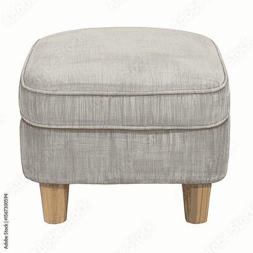 Pewter Perch Minimalist chair Gray isolated watercolor vector illustration svg