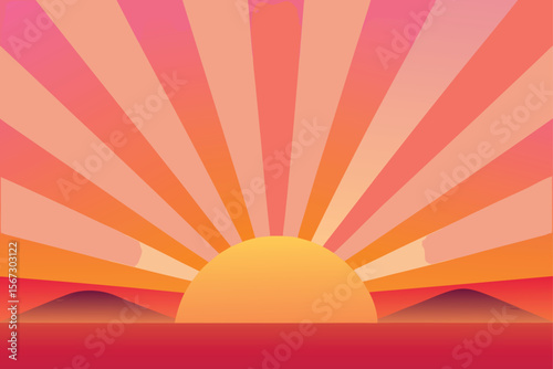 abstract background with sun