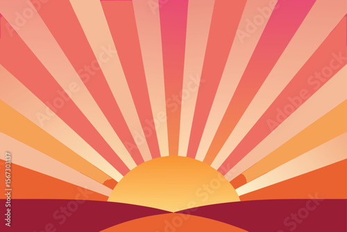 abstract background with sun