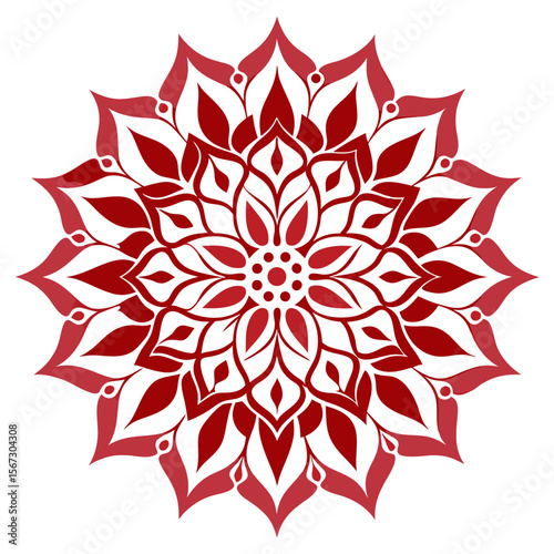 Lace-Inspired Mandala with Elaborate Floral Linework