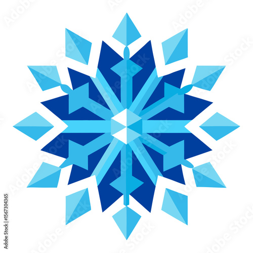 1. A crystalline snowflake mandala with icy blue hues and delicate geometric patterns, resembling a frozen flower in winter.