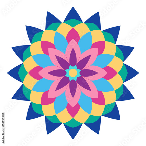 Elaborate Floral Mandala Resembling Ornate Lace with Swirling Petal Details