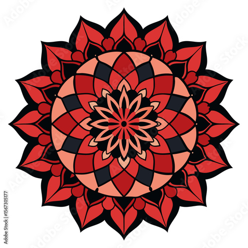 Pastel Watercolor Mandala with Ethereal, Softly Glowing Petal Patterns