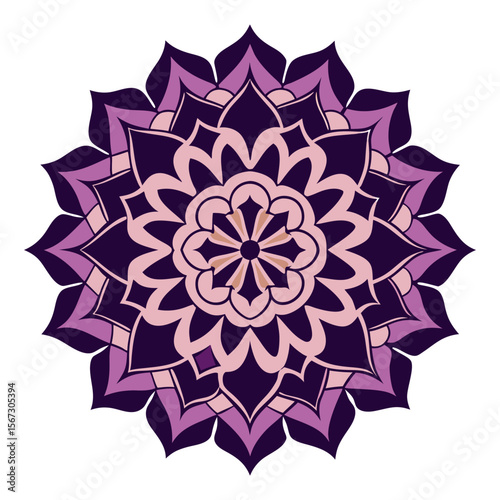 Ethereal Flowing Mandala with Pastel Watercolor Petal Patterns Glowing Delicately