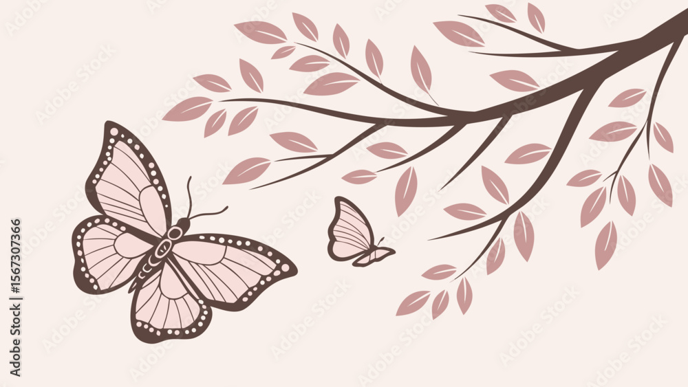 Obraz premium vector illustration of a floral background