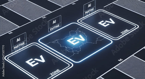 Innovative Electric Vehicle Technology And Artificial Intelligence Integration Zone Interface