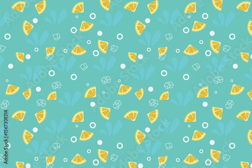 icy Lemon Fruit Seamless Pattern Misty Fruit Slices and faded citrus, perfect for romantic stationery and textile design, Product Packaging 