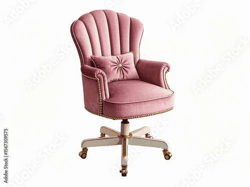 Pink Form Still Minimalist chair pink isolated watercolor vector illustration svg