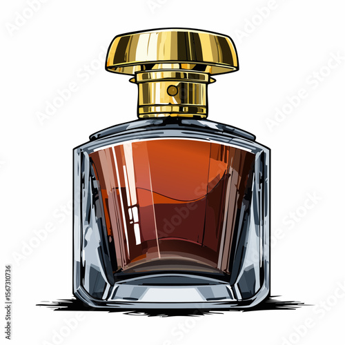 perfume bottle isolated on white