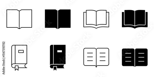 book, read, education, library icon set