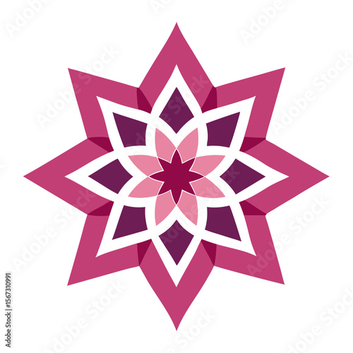 - A balanced black-and-white mandala filled with floral and geometric elements in classic symmetry.