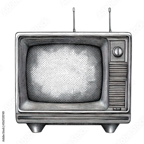 old tv set isolated on transparent background png
