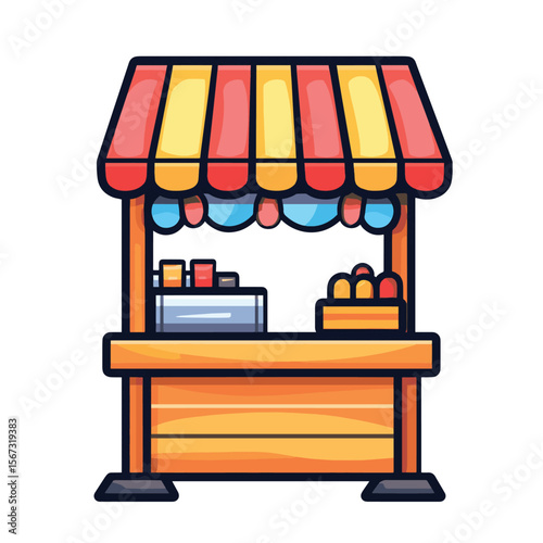 promo stand icon, vector style simple color
