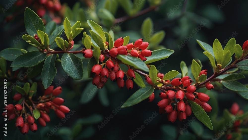 Obraz premium red berries on a bush