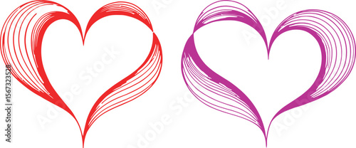 Abstract hearts vector design for valentine's day love and romance graphic art