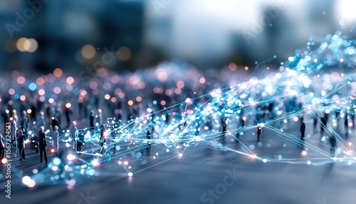 Wallpaper Mural Abstract network of people Torontodigital.ca