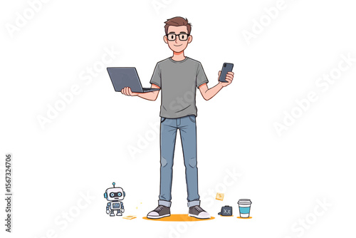 businessman with laptop
