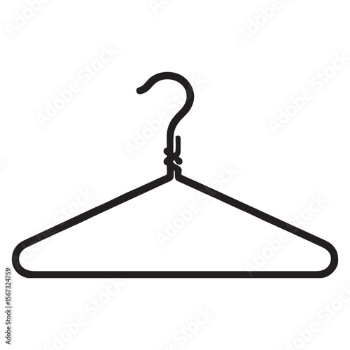 silhouette photo of hanger with white background