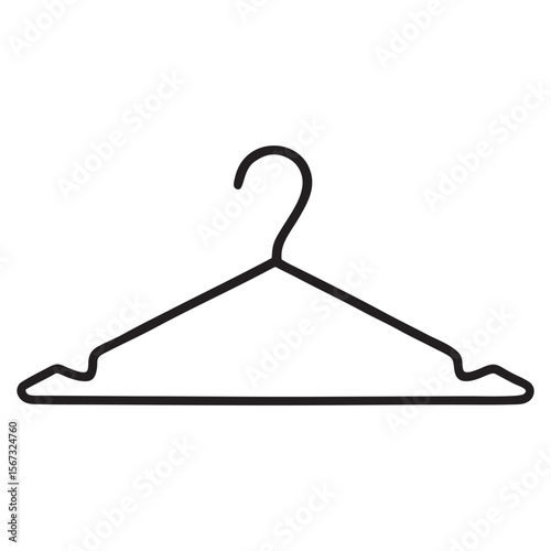 silhouette photo of hanger with white background