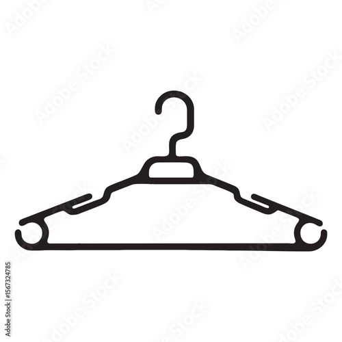 silhouette photo of hanger with white background