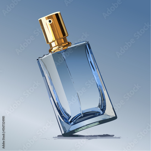 blue perfume bottle