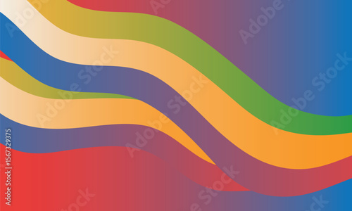 Abstract colorful waves flowing smoothly across a gradient background.