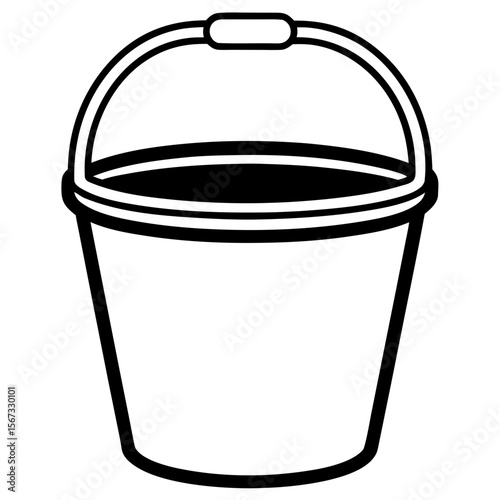 Pail Icon for Gardening Cleaning and Household Utility Tasks