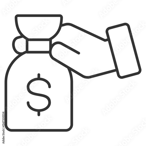 Capital Outline Icon Element For Design
