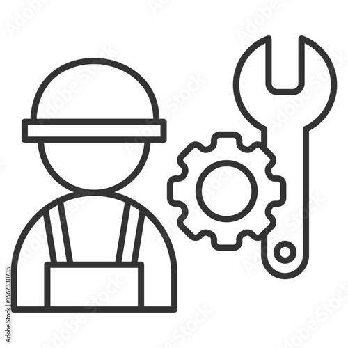 Maintenance Outline Icon Element For Design