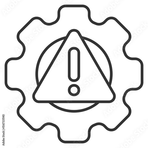 Risk Outline Icon Element For Design