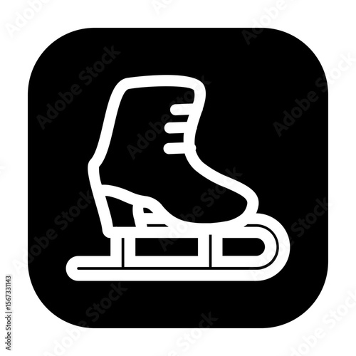 Ice skate icon representing figure skating or hockey.