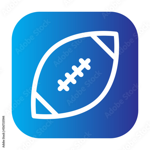 Rugby ball icon representing the high-contact field sport.