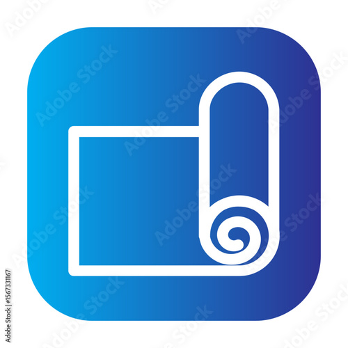 Yoga mat icon representing yoga practice or stretching.
