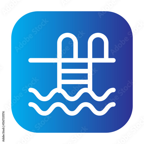 Swimming pool icon indicating water sport or exercise.