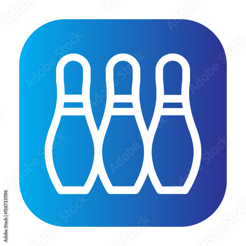 Bowling pins icon indicating the game of bowling.